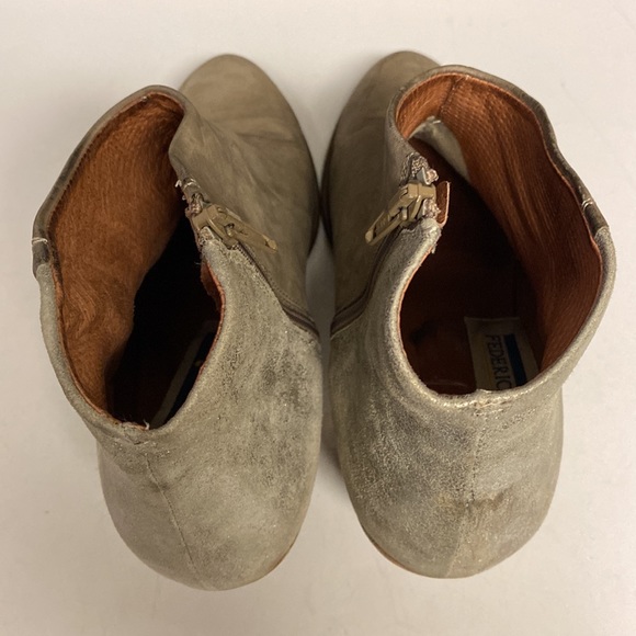 FEDERICA D’ESTE Suede Zip Up Ankle Boot Two Tone Shoes Size 40 - Picture 10 of 17